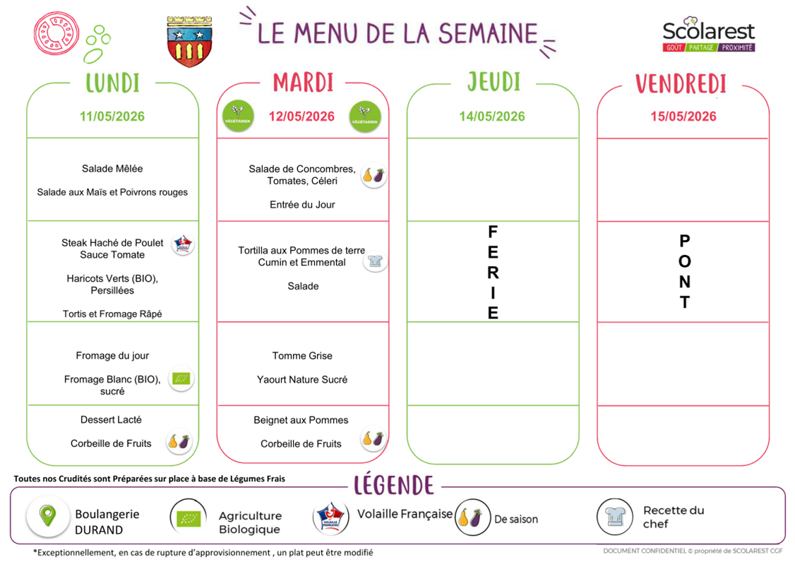 MENUS PRIM 11 ET 12 MAI 2026